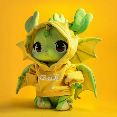 Green Character in Yellow Hoodie m_f