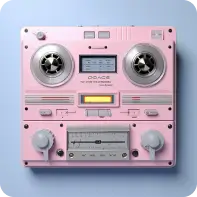 POACE Retro Pink Cassette Player POACE Retro Pink Cassette Player